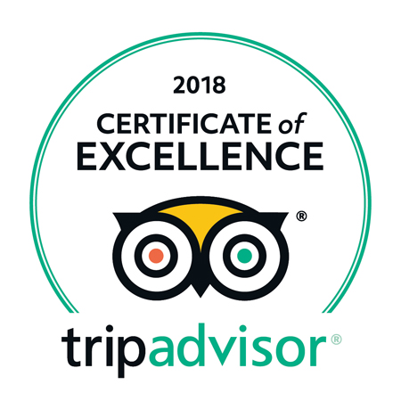 Trip Advisor Certificate of Excellence 2018